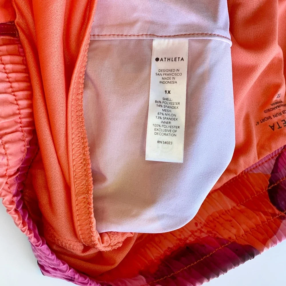 ATHLETA PRINTED MESH RACER RUN SHORT - Picture 10 of 12